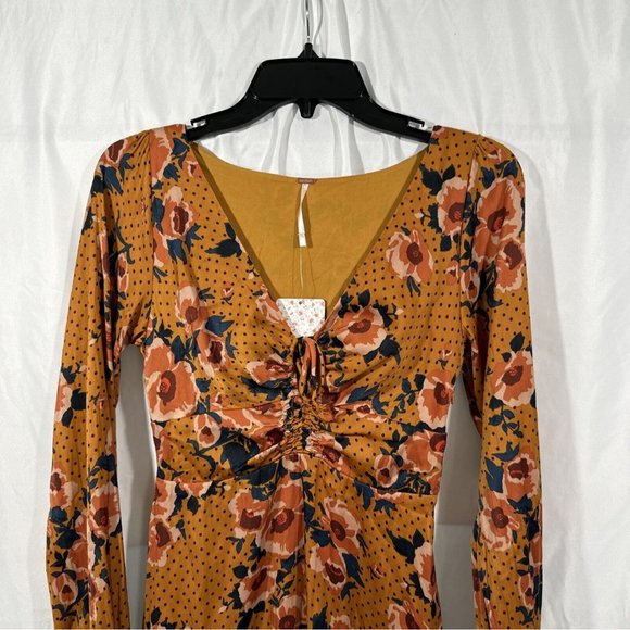 NWT $128 Free People [ 2 ] Morning Light Mini Dress in Neutral‎ Cooper - Picture 5 of 14